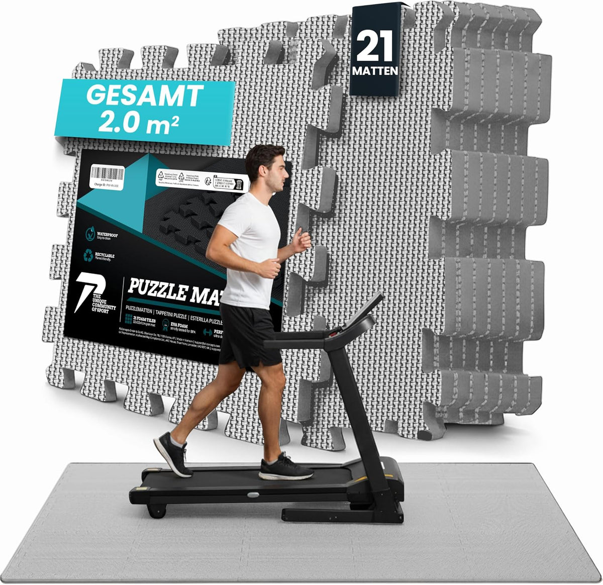 Bodenschutzmatte Fitness【Set mit 21 Matten】Brock