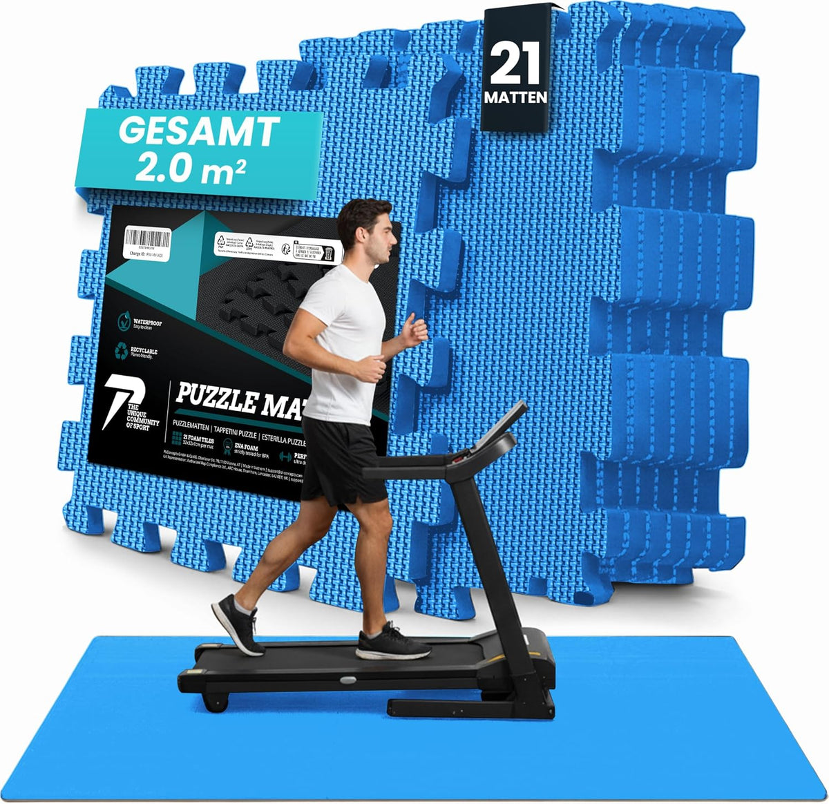 Bodenschutzmatte Fitness【Set mit 21 Matten】Bryn