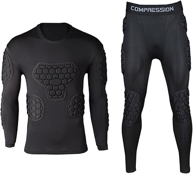 Generisch Torwart Hose mit Knieschoner und Ellbogenschoner Trikot Trainingsset Raffael