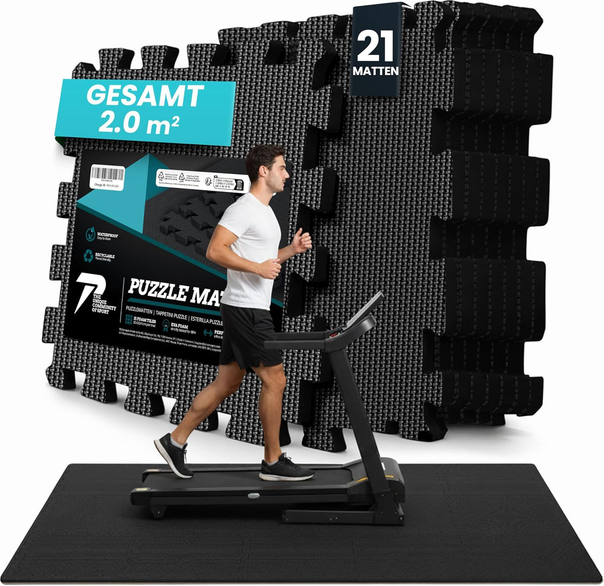 Bodenschutzmatte Fitness【Set mit 21 Matten】Bo