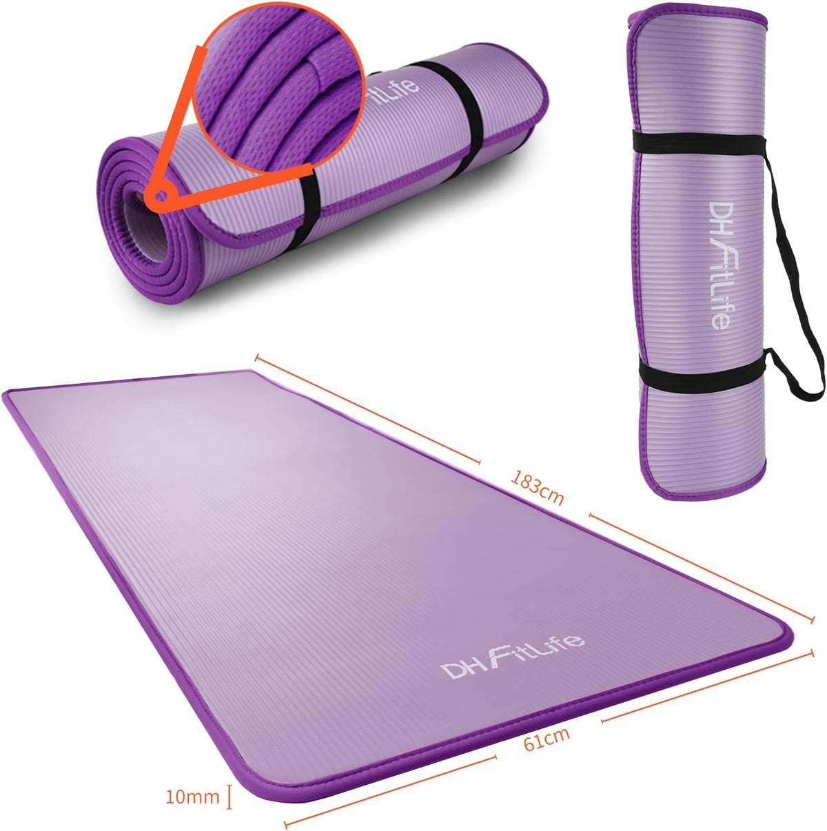 DH FitLife Fitnessmatte Sportmatte Bee