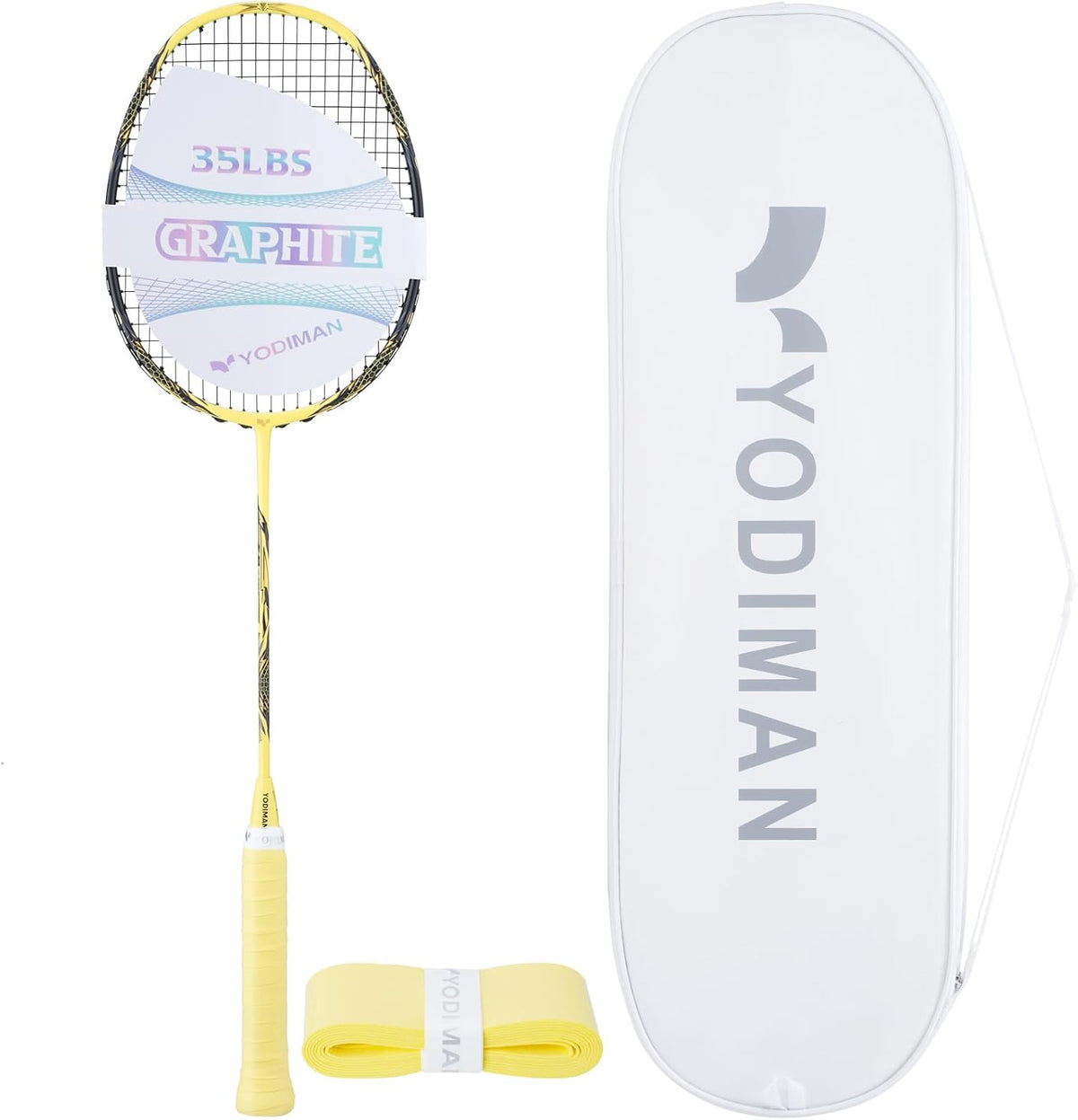 Yodiman Pro Badmintonschläger Ultraleicht gelb