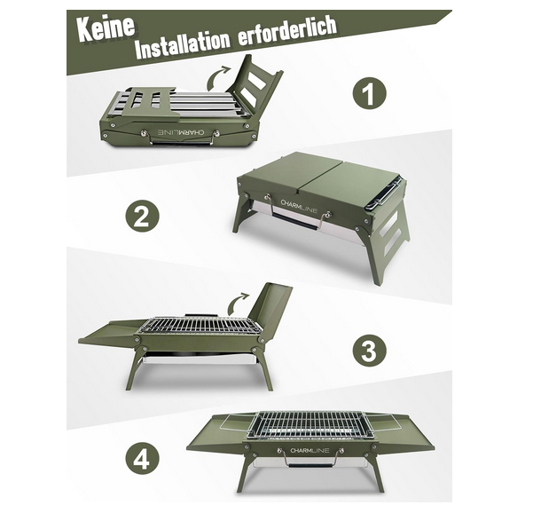 Holzkohlegrill Mini Retro