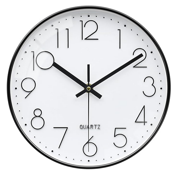 Wanduhr Rund Weiss