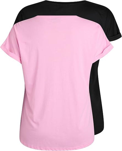 Große Größen T-Shirts 2er-Pack Damen Daisy