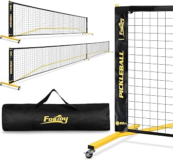 Fostoy Tragbares Pickleball-Netz mit Rädern Aviana
