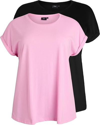 Große Größen T-Shirts 2er-Pack Damen Daisy