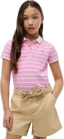 Tommy Hilfiger Mädchen Essential Polo Violet