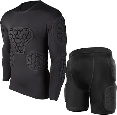 Generisch Torwart Hose mit Knieschoner und Ellbogenschoner Trikot Trainingsset Rhys