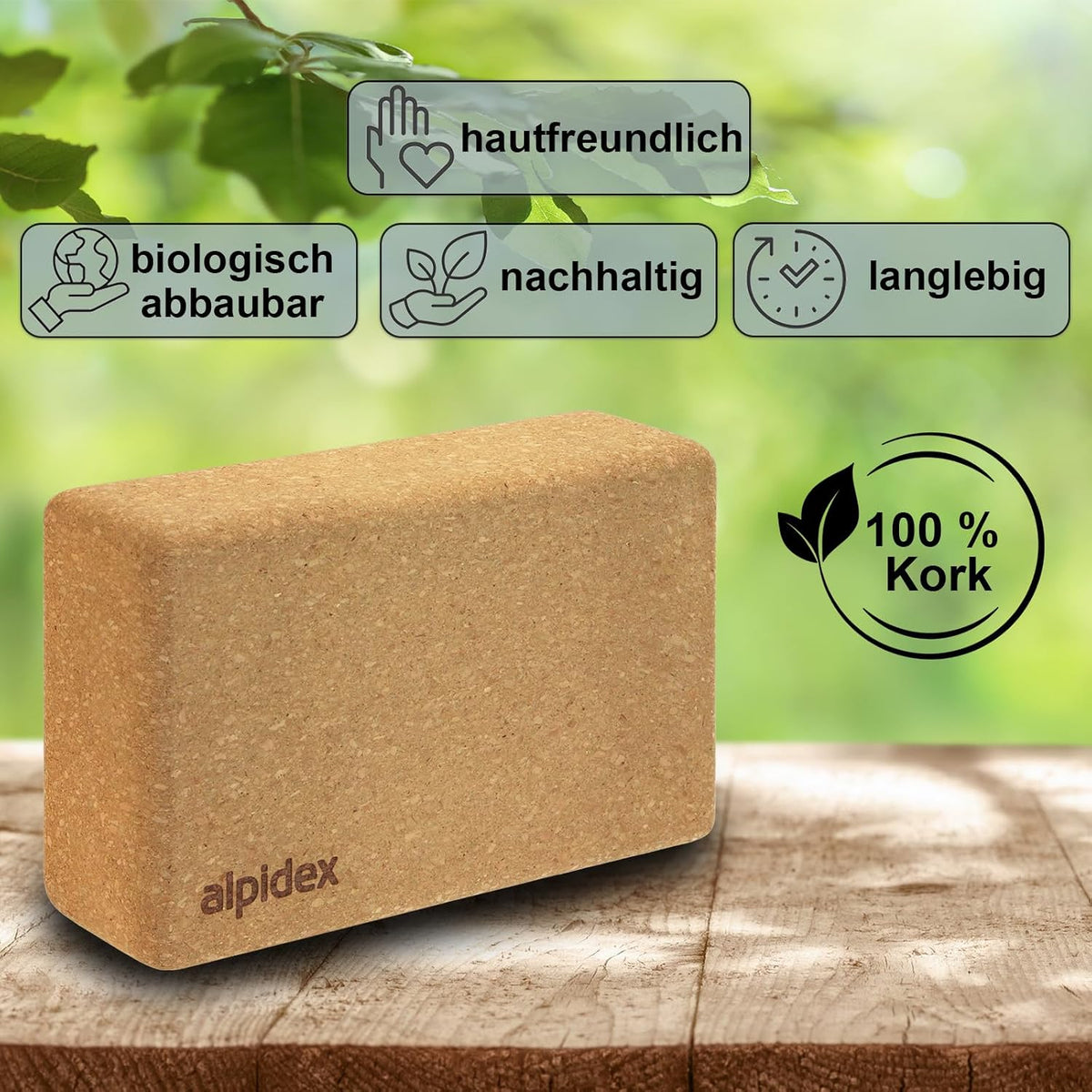 ALPIDEX Yogablock 2er Yael