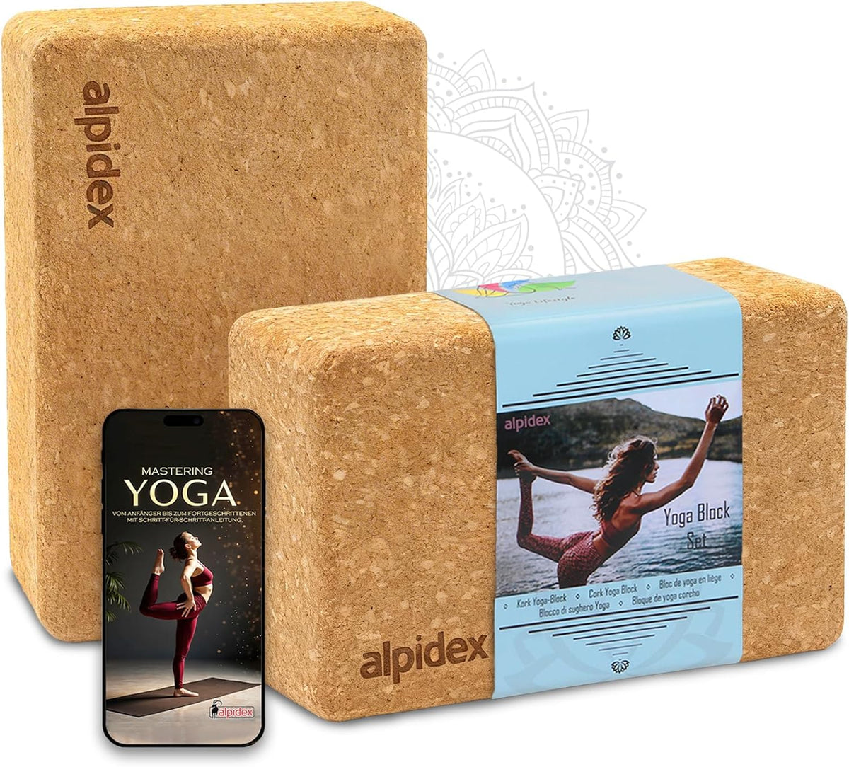ALPIDEX Yogablock 2er Yael