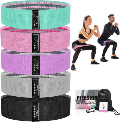 PLEASION Fitnessbänder Stoffbänder 5er Set Sullivan