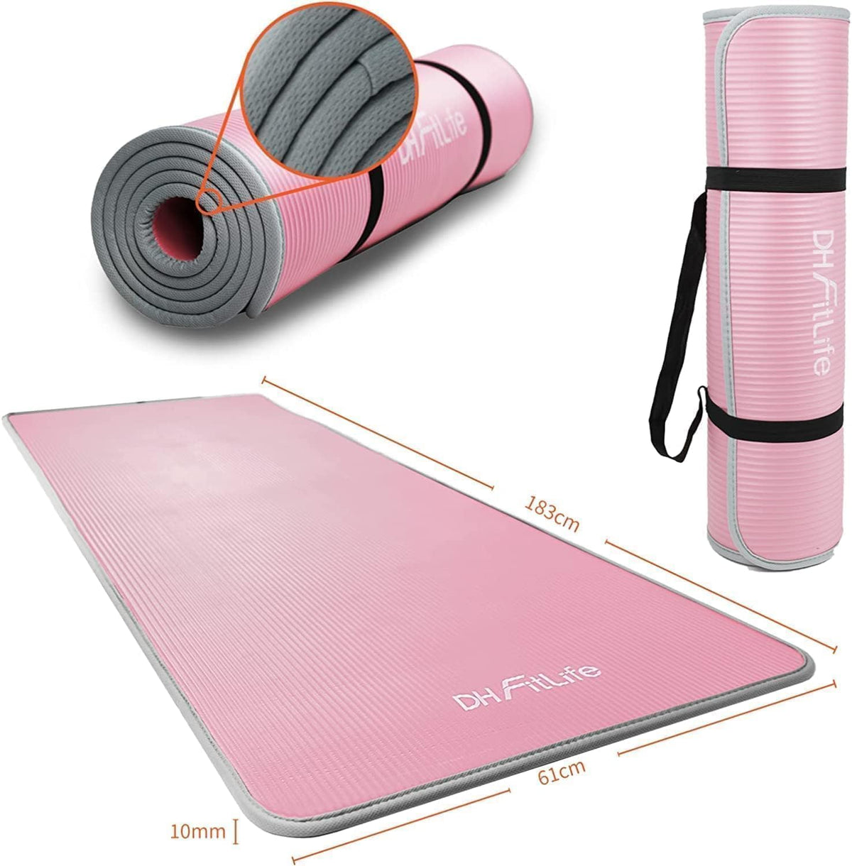 DH FitLife Fitnessmatte Sportmatte Bea