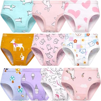 Unterhosen Mädchen 100% Baumwolle 10er Pack Quinn