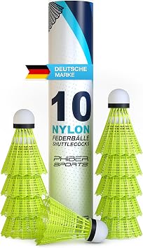 PHIBER-Sports Federbälle Badminton Bälle