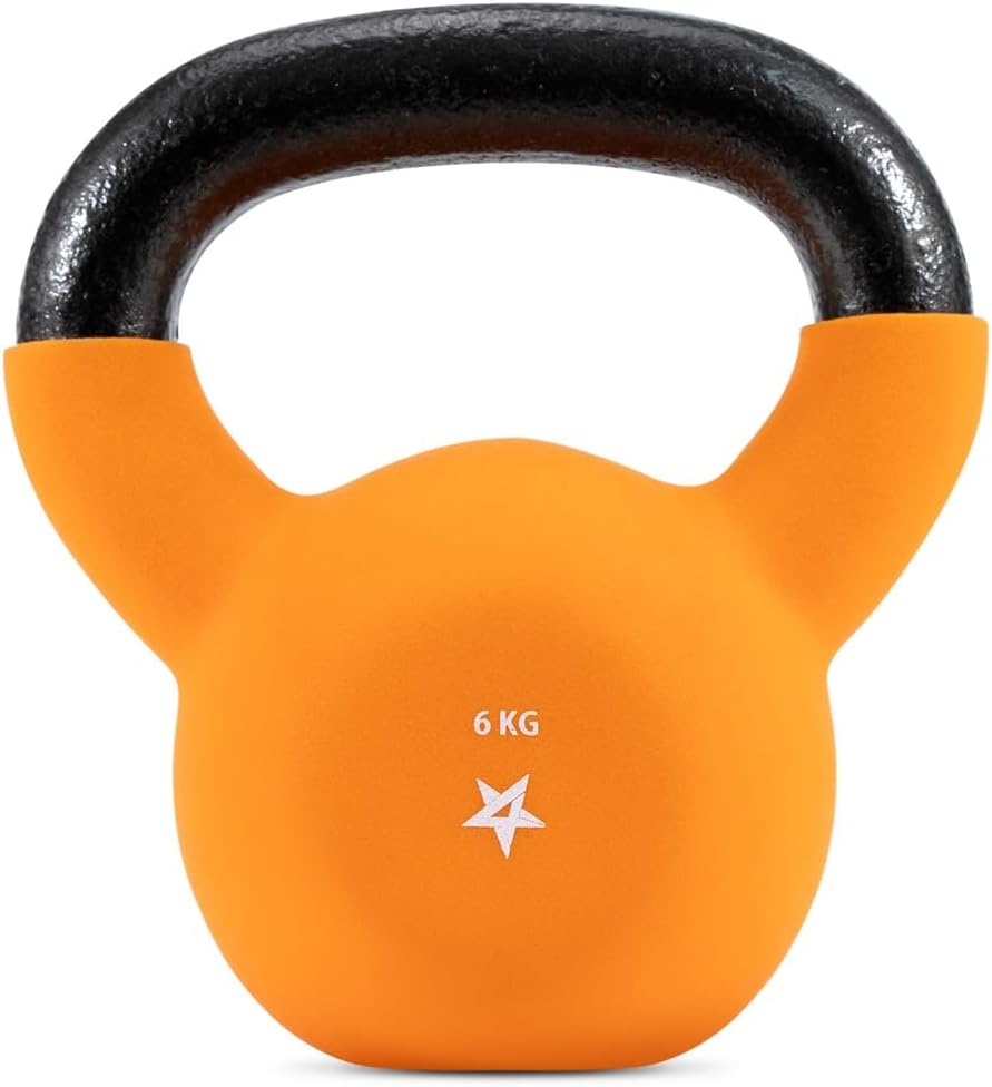 Yes4All 2-20 kg Cast Iron Kettlebell with Neoprene Coating Kendi