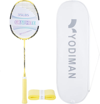 Yodiman Pro Badmintonschläger Ultraleicht gelb