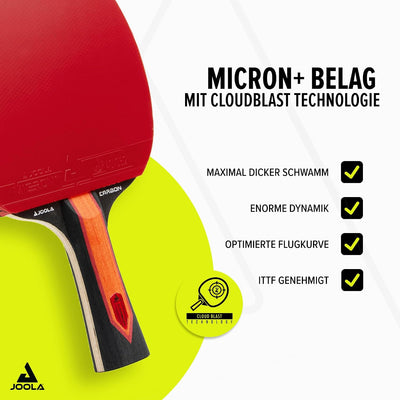 JOOLA Tischtennisschläger RED Carbon Pro/Control/X mit Magnetbox Astra