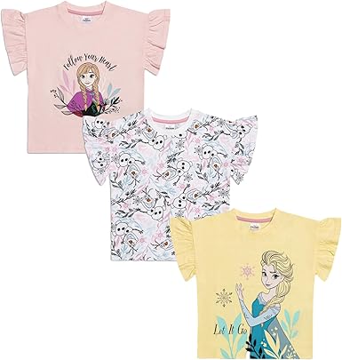Disney Frozen 3er-Pack T-Shirts für Mädchen Marlene