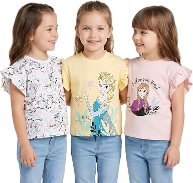 Disney Frozen 3er-Pack T-Shirts für Mädchen Marlene