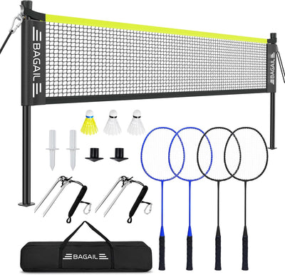 BAGAIL Professionelles Badmintonnetz-Set