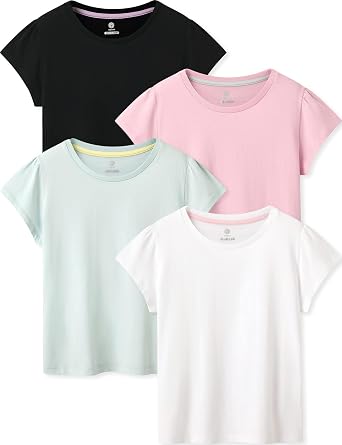 LAPASA Kinder T Shirt 100% Baumwolle 4er Pack Ottilie