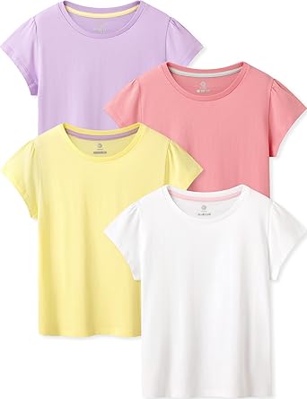 LAPASA Kinder T-Shirt 100% Baumwolle 4er Pack Sabine