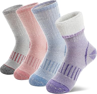 MOSEY KOSY 4 Paar Mädchen Wandersocken Rina