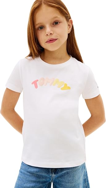 Tommy Hilfiger Mädchen Tommy Puff Print Tee Zelda