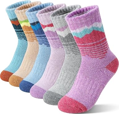 Mädchen Wolle Wandersocken 6 Paar Sansa