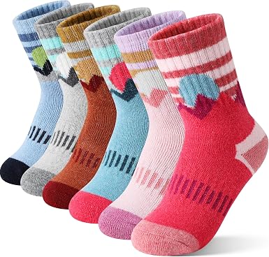 Mädchen Wolle Wandersocken 6  Paar Arya