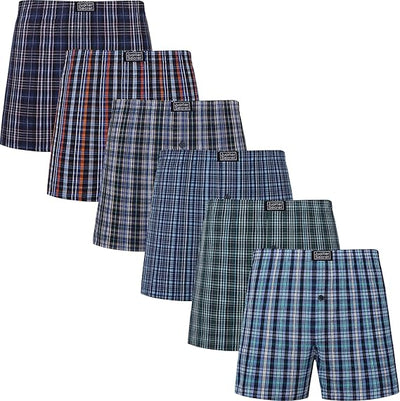 JupiterSecret Boxershorts Herren 100% Baumwolle Unterhosen 6er Pack Bradley
