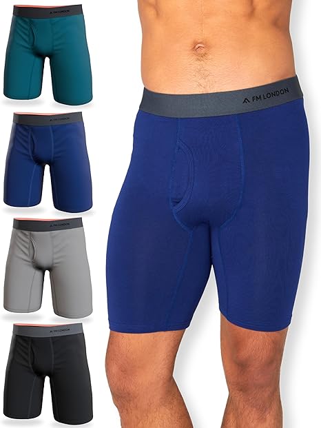 FM London 4er-Pack Bambus Boxershorts Herren Bryce