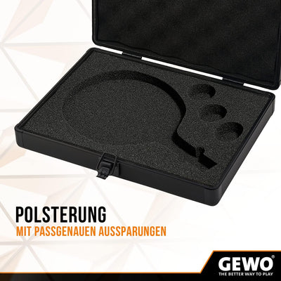 GEWO Schlägerkoffer Alu-Safe - Tischtennis Alukoffer mit Schaumstoff Cedric