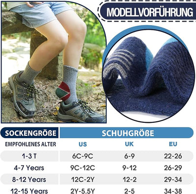 EBMORE Knaben Wandersocken 6Paar Noah