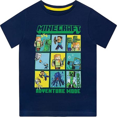 Minecraft Jungen Creeper and Steve T-Shirt Nathan