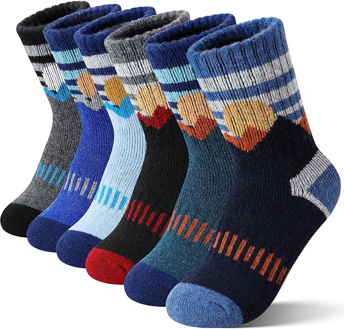 Knaben Wolle Wandersocken 6  Paar Kai