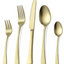 Besteckset Edelstahl 30 Teilig Mattgold
