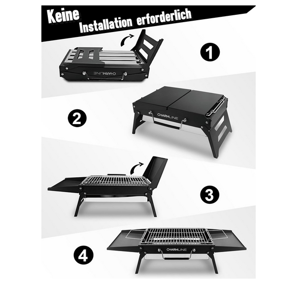 Holzkohlegrill Mini Retro