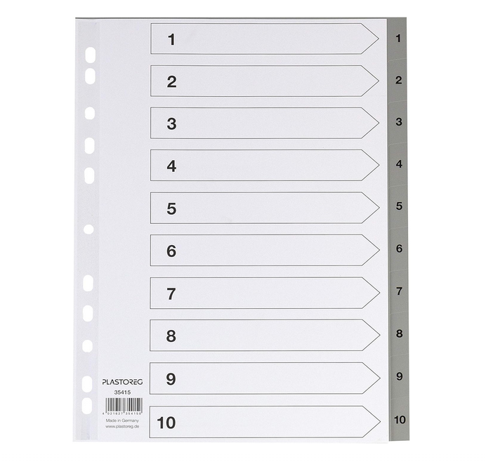 Ordner Register 1 - 10