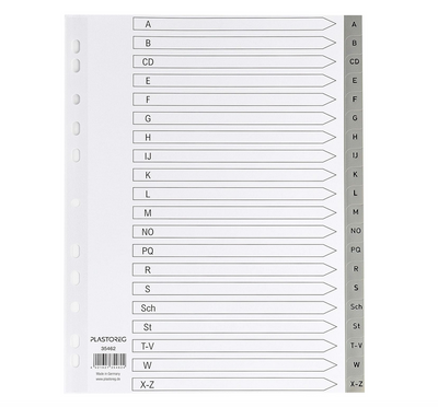 Ordner Register A bis Z