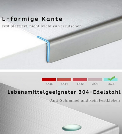 Schneidebrett aus Edelstahl XL